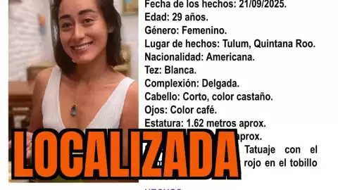 Localizan con vida a Mallory Lynne Wong, estadounidense desaparecida en Tulum