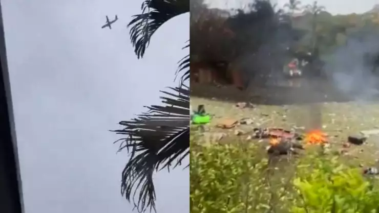 Cae avión en brasil