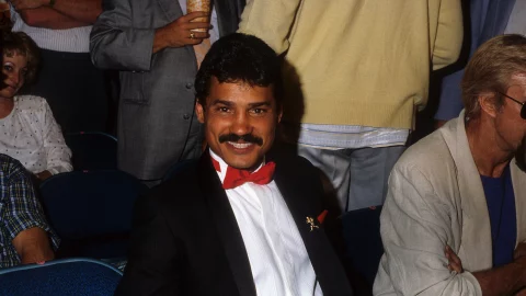 Alexis Arguello at Boxing Match