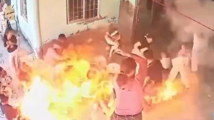 Explosión de tanque de gas afecta a familia en Vietnam