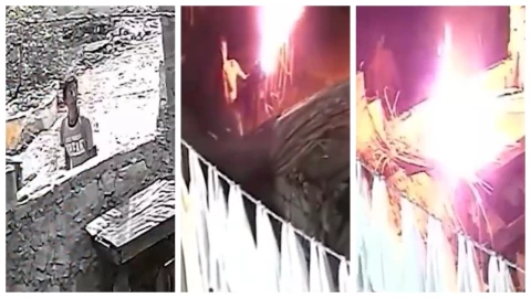 ¡Aterroriza a vecinos! Captan a hombre que presuntamente intentó incendiar casa en Mérida, Yucatán.