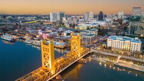 Vista aérea de Sacramento, California