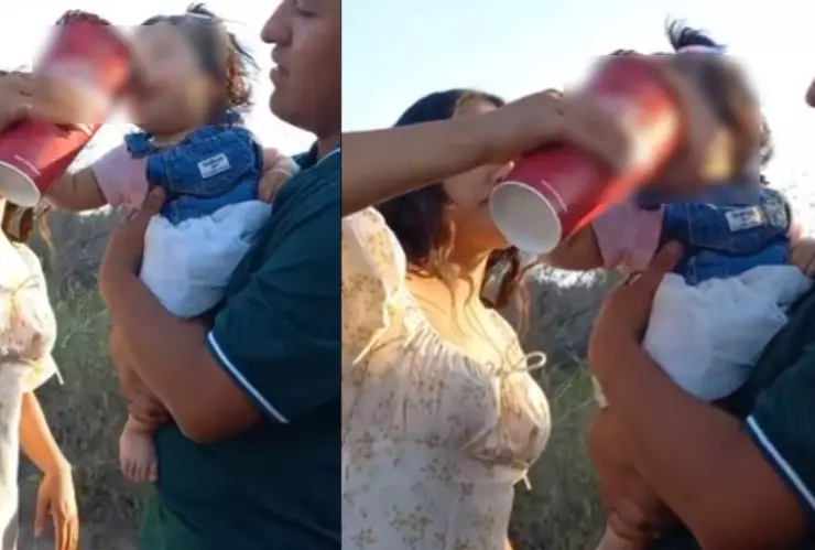 bebé tomando michelada