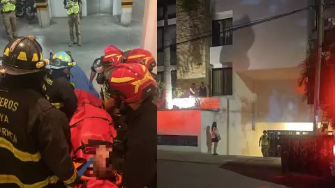 Colapso parcial de balcón en el centro de Playa del Carmen deja un lesionado; esto se sabe