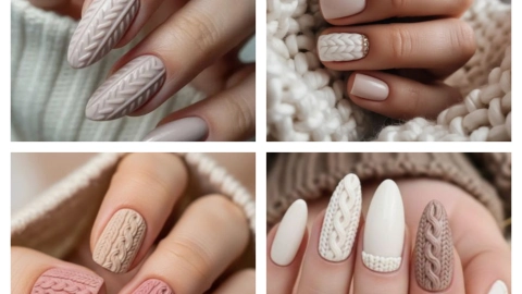 uñas efecto suéter