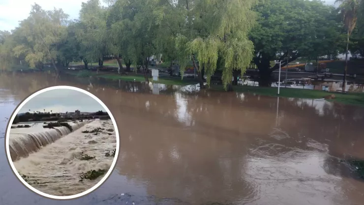 Se desborda presa derivadora en Culiacán