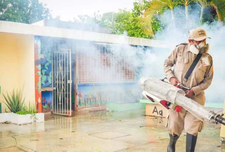 SESA fortalece estrategia de eliminación de criadero de moscos en Quintana Roo