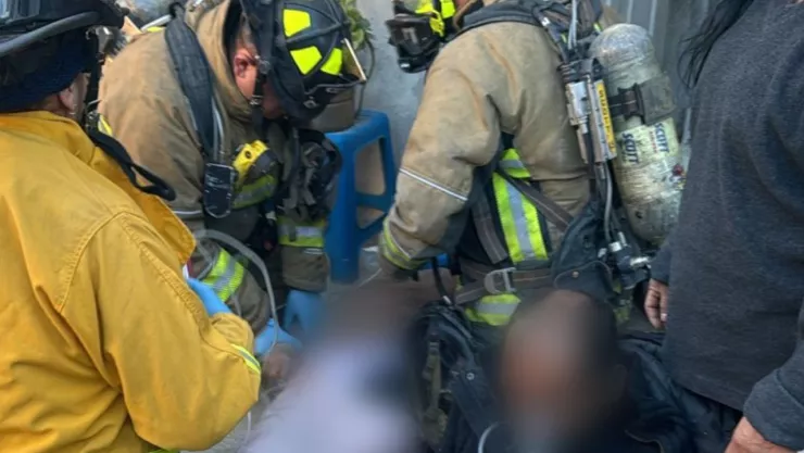 Incendio en Poblado Ejido Matamoros en Tijuana hoy miércoles 18 de diciembre de 2024