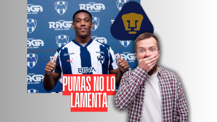 Pumas no lo lamenta haber perdido el fichaje de Anthony Martial a manos de Rayados de Monterrey.