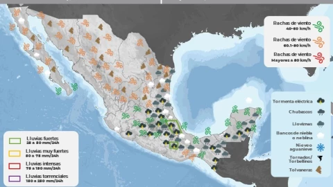 Clima en México 26 de marzo