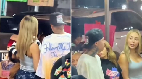 Santa Fe Klan y Maya Nazor juntos en taquería de Guadalajara.png