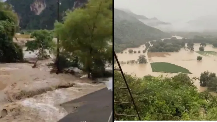 Puentes vehiculares colapsados, ríos desbordados y clases suspendidas por intensas lluvias