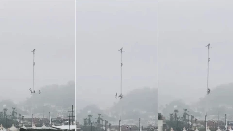 Voladores de Papantla sufren accidente durante danza en Veracruz