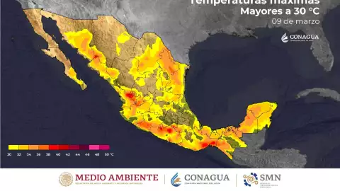 Clima en México 10 de marzo