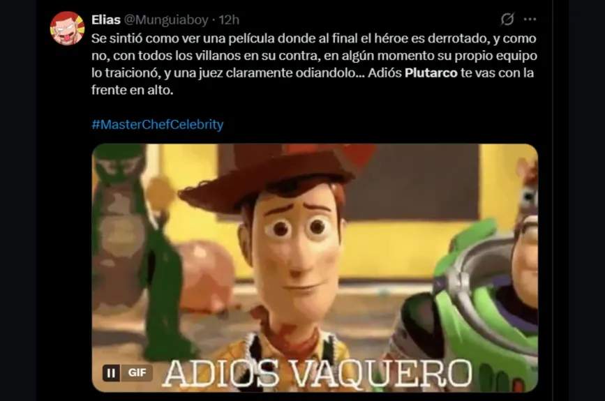 ¡Adiós vaquero! Muchos usuarios en ‘X’ han comentado que Plutarco no era un villano, sino un antihéroe que fue traicionado hasta por su propio equipo. ¿Qué opinas de esto?