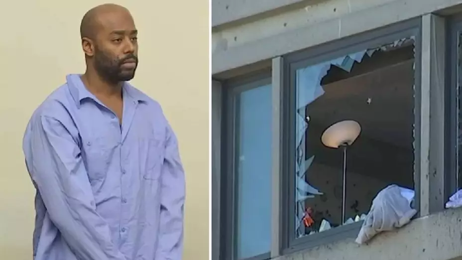 Quiso escapar de policía, saltó de edificio y se atoró con sus calzones