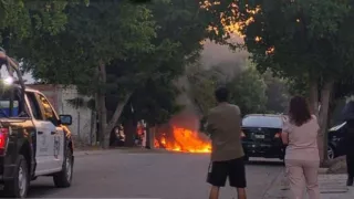 Incendio en casa de Santa Fe, Culiacán.