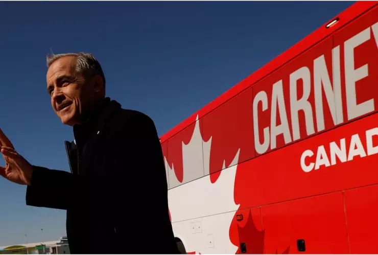 Canada-adelanta-elecciones-abril-mark-carney -donald-trump-camion-rojo-bandera