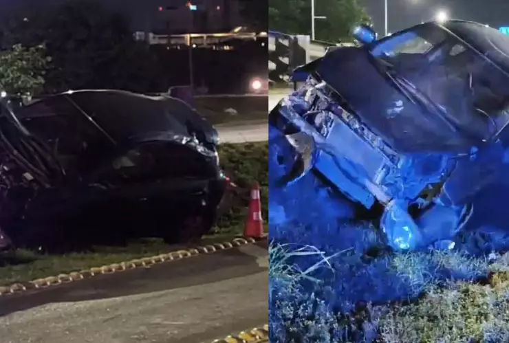 Fuerte ACCIDENTE en Mérida, conductora pierde el control de su AUTO y deja graves daños