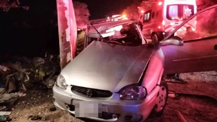 Tres lesionados tras fuerte choque en Yaxkukul
