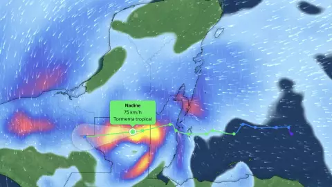 ACTUALIZACIÓN: Esta es la ubicación EN VIVO de la Tormenta Tropical Nadine; comienza a alejarse de Quintana Roo