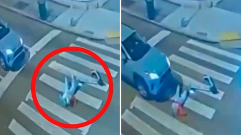 conductora atropella joven patín