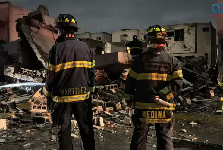 Explosion en colonia Los Olmos en Pesqueria Nuevo Leon