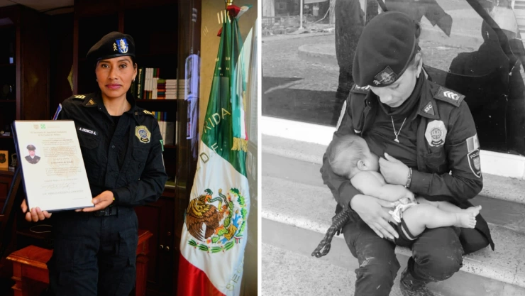 Ascienden a policia cdmx por amamantar a bebé Otis.jpg