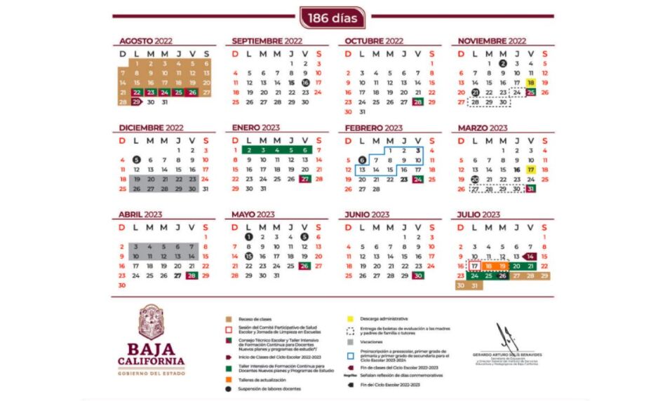Calendario Escolar 2025 A 2025 Baja California Image See You Next Year