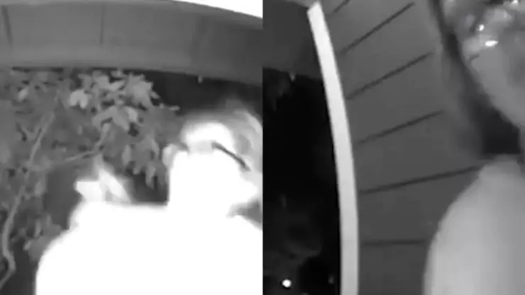 Cámara de timbre captó el momento en el que secuestraron a una mujer