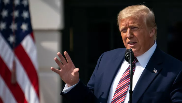 President Trump Delivers Remarks At The White House On Rolling Back Regulations