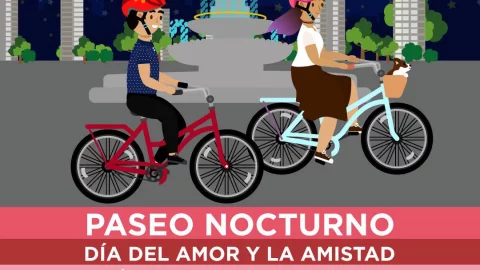 El primer Paseo Nocturno “Muévete en Bici” del 2023 tendrá como temática principal el Día del Amor y la Amistad.
