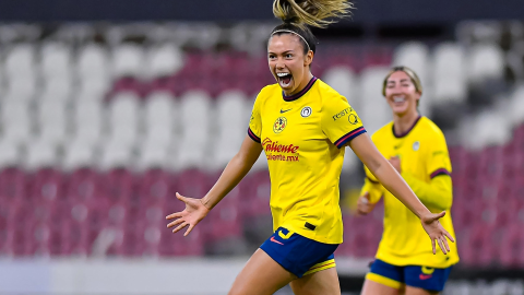 Priscila da Silva festeja gol con América Femenil