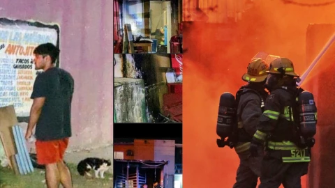 Se incendia taquería en Lomas del Río Medio III