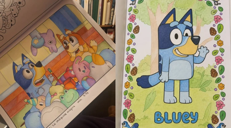 5 personajes de Bluey para colorear e imprimir