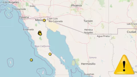 Actividad sísmica en Baja California: temblores alcanzan magnitud 3.9 cerca de San Felipe