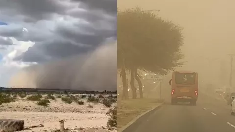VIDEO: Las impactantes imágenes de la tormenta de arena en Mexicali