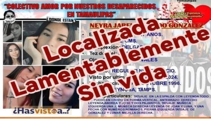 Identifican cuerpos de Neyra y Carla tras un año de búsqueda por parte de sus familias en Reynosa
