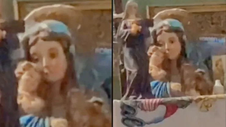 VIDEO | ¿Milagro o posesión? Captan a una figura de la virgen moviendo la boca