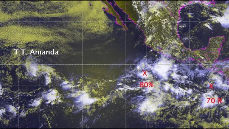 ¡OJO! Vigilan dos zonas de baja presión con alta probabilidad de evolucionar a ciclón tropical ¿Afectarán a Veracruz?
