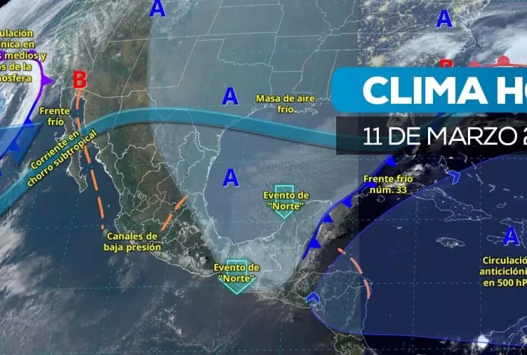 ¿Cómo estará el clima el 11 de marzo en México? Descubre qué estados tendrán lluvias, descenso de temperatura y una nueva onda de calor