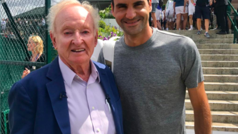 Rod Laver y Roger Federer