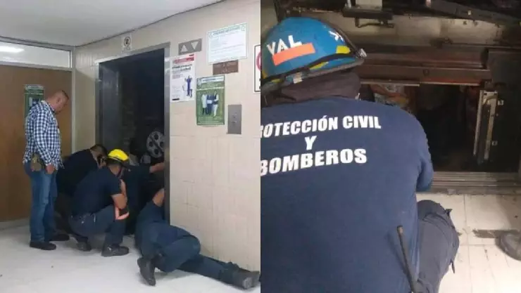 7 personas quedaron atrapadas en elevador del IMSS durante tres horas