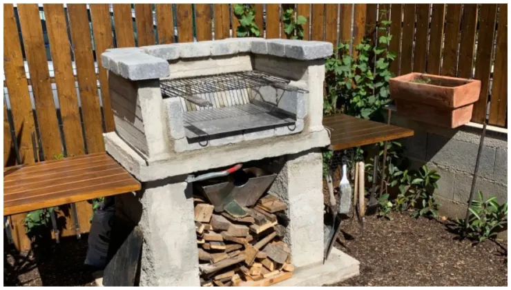 Asador en patio
