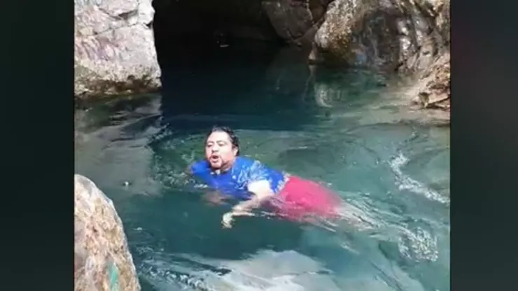 Hombre es arrastrado por la corriente en el Cañón de Jaures