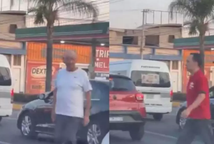 Taxista saca MACHETE en pelea tras accidente vial