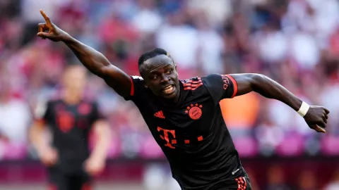 Sadio Mané con la camiseta del Bayern Munich