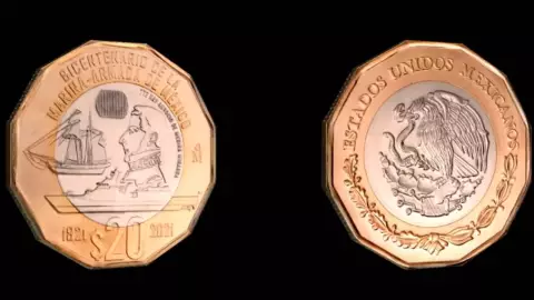 ¿La tienes? Moneda de 20 pesos conmemorativa se vende en 1 millón