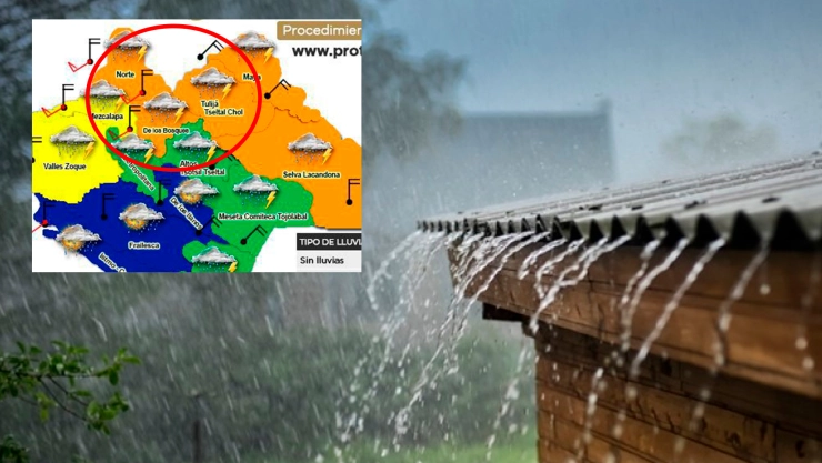 Municipios de Chiapas con Alerta Naranja por lluvias torrenciales en las próximas horas
