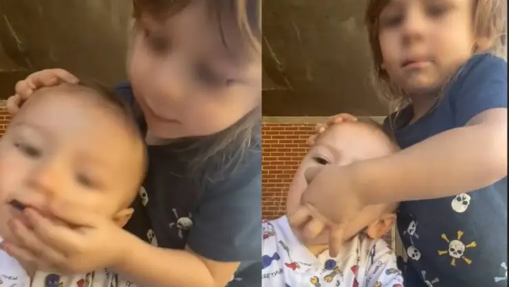 Niño salva a su hermano en Tiktok.